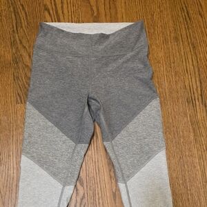 Outdoor Voices Heather Gray Colorblock Leggings Size Medium